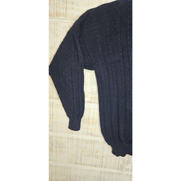 Alan Paine XL Men's Knitwear V-neck Cotton Cable Knit Crickey Jumper Vtg - Picture 9 of 16